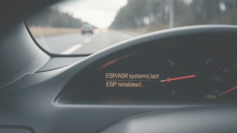 ESP/ASR system faulty – co to znaczy i jak to naprawić?